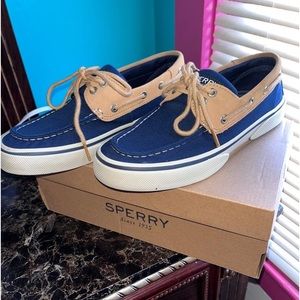 Navy Sperry halyard shoes